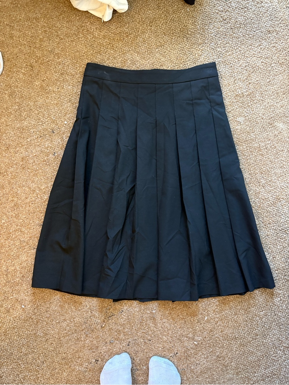 Sunday Best Black A-Line Pleated Skirt